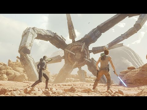 Cal and Merrin vs Empire Drill Fight Scene - Star Wars Jedi Survivor