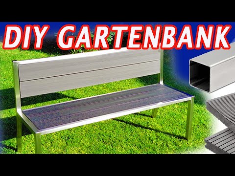Gartenbank selber bauen aus Edelstahl & WPC 🤩