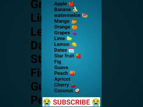 Fruit names in English #english