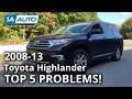 Top 5 Problems Toyota Highlander SUV 2nd Generation 2008 13