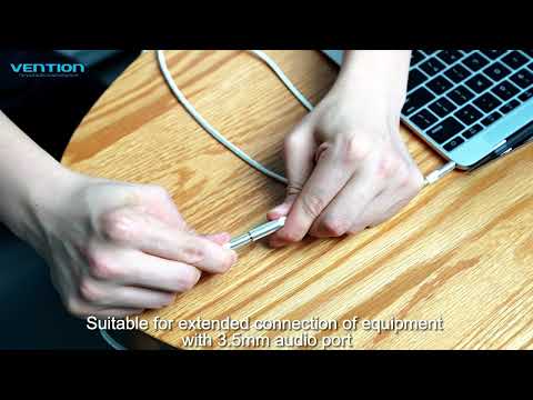 Аудиокабель Vention Jack 3.5 мм 2RCA 3 м хлопковая оплетка алюминиевый сплав Серый - фото 1 - id-p1945624511