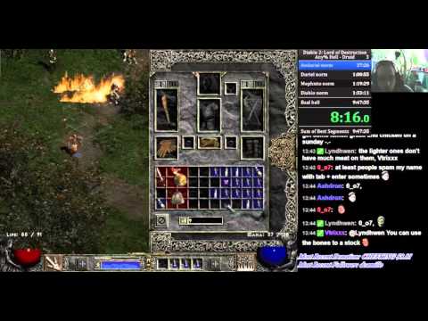 Diablo 2 LoD Hell any% RTA Druid Speedrun 8:26:17 [part 01]