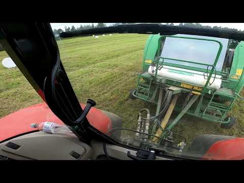 10 bales in 15 minutes | MF7719s and McHale Fusion 3 | Cab View