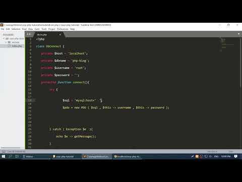 Part 1   How to connect to database in OOP PHP PDO