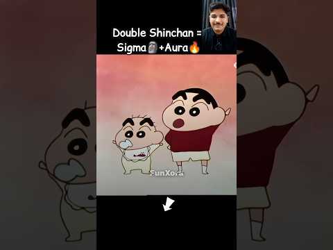 Shinchan and his younger brother | Double Shinchan = Sigma🗿+Aura🔥 #shinchan #edit