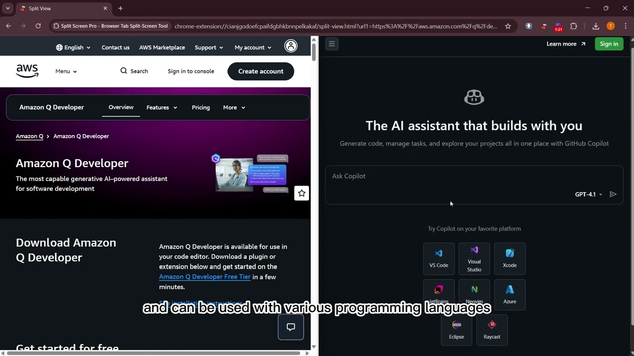 GitHub Copilot vs Amazon Q Developer: Features, Pricing & Performance