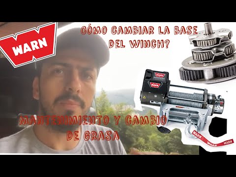 reparación winch, cambio base desmonte Transmision , engranajes y engrasado. Wran 8000