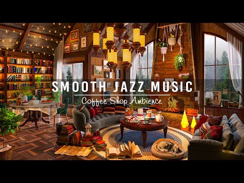 Soothing Jazz Instrumental Music to Work, Study, Focus☕Cozy Coffee Shop Ambience ~ Smooth Jazz Music