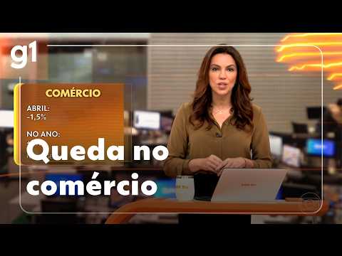 Vendas do comércio caem 1,5% em abril