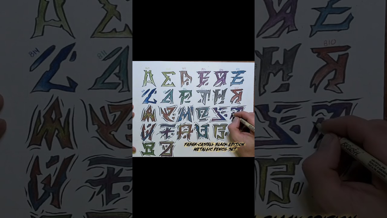 Metallic Alien Alphabet
