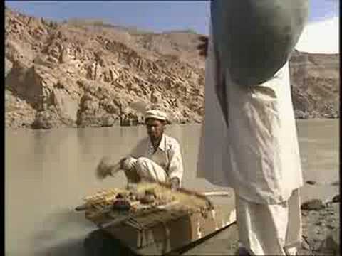 Gold mining in the Indus River - Pakista