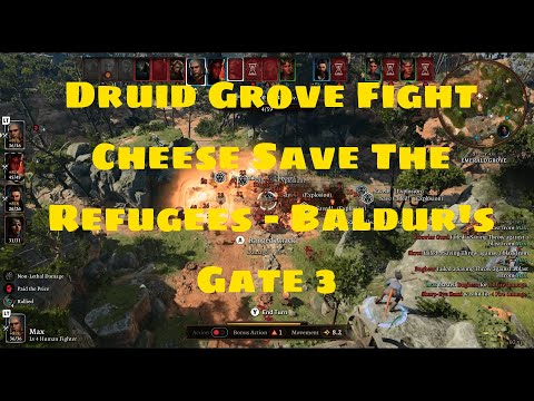 Druid Grove Fight Cheese Save The Refugees - Baldur's Gate 3 #baldursgate3