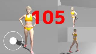 Stationary lunges, fitness for diet (3min version)