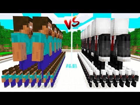 HEROBRİNE ORDUSU VS SLENDERMAN ORDUSU! - Minecraft