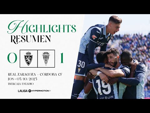 Resumen J.8 LaLiga Hypermotion: Real Zaragoza 0 - Córdoba CF 1 