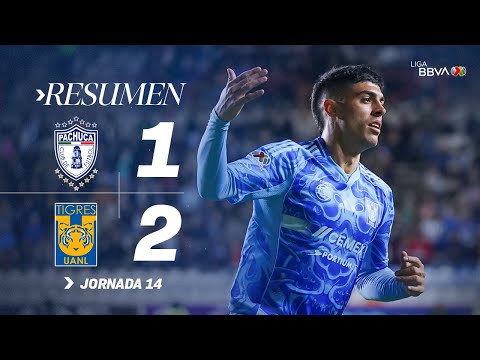 PACHUCA 1-2 TIGRES J14 | Los Tigres rugen en el Hidalgo con golazos de Brunetta y Lainez