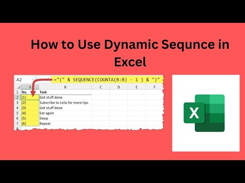 How to Use Dynamic Sequnce in Excel