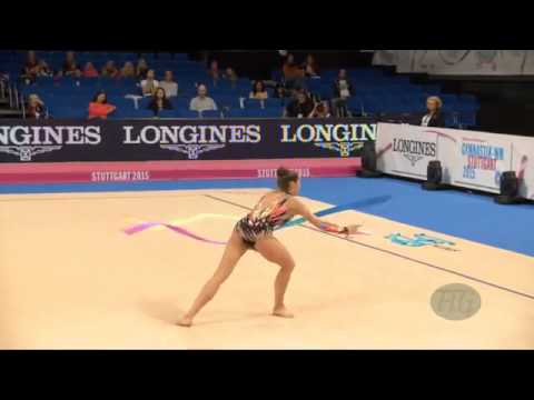 World Championships Stuttgart 2015 | Qualification | Katsiaryna Halkina Ribbon