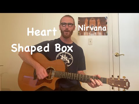 Nirvana - Heart Shaped Box Guitar Tutorial - Intro, Chords and Solo on Acoustic