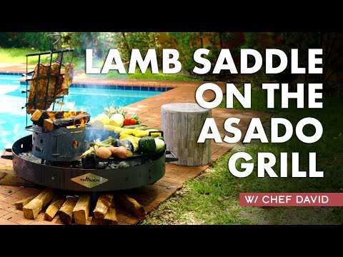 Lamb Saddle on the Asado Grill