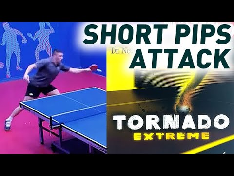 FH attack with short pips Dr Neubauer TORNADO EXTREME - Vavreniuk Sergey, fast offensive style