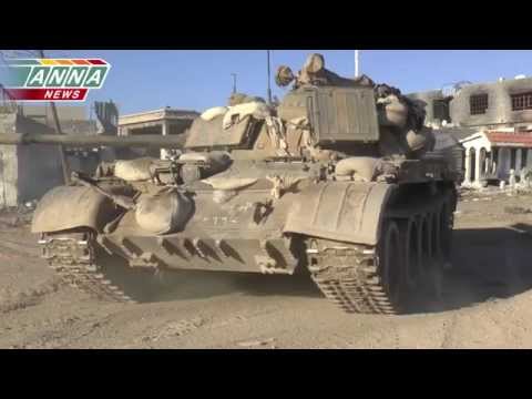 ᴴᴰ T-55 Tank. Syria, Jobar ** ** - "Spot work on positions of terrorists"