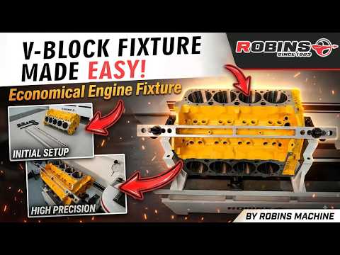 The Economical V-Block Fixture that Every Engine Builder Needs by Robins! #robinsmachines #engine