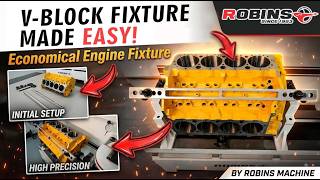 The Economical V-Block Fixture that Every Engine Builder Needs by Robins! #robinsmachines #engine
