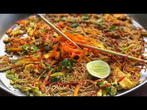 COMO PREPARAR PAELLA DE FIDEOS RAMEN AL AIRE LIBRE - RECETA VEGETARIANA