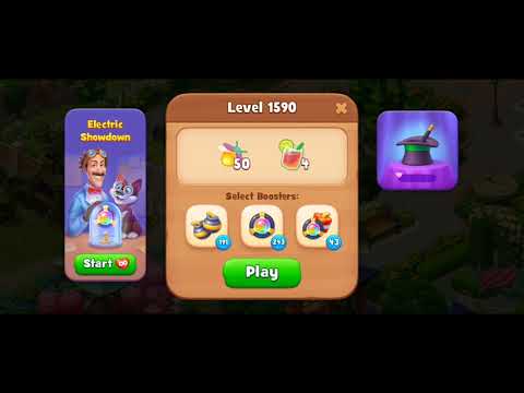 Gardenscapes Level 1590 Walkthrough "No Boosters Used"