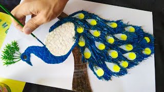 HOW I MADE A PEACOCK DESIGN USING INDIGENOUS MATERIALS | MOSAIC
