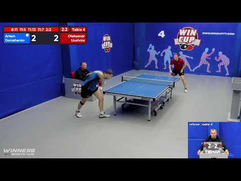 12:00 Дорошенко Артём 2-3 Люшня Александр     стол 4  ЮГ-1  04.06.22