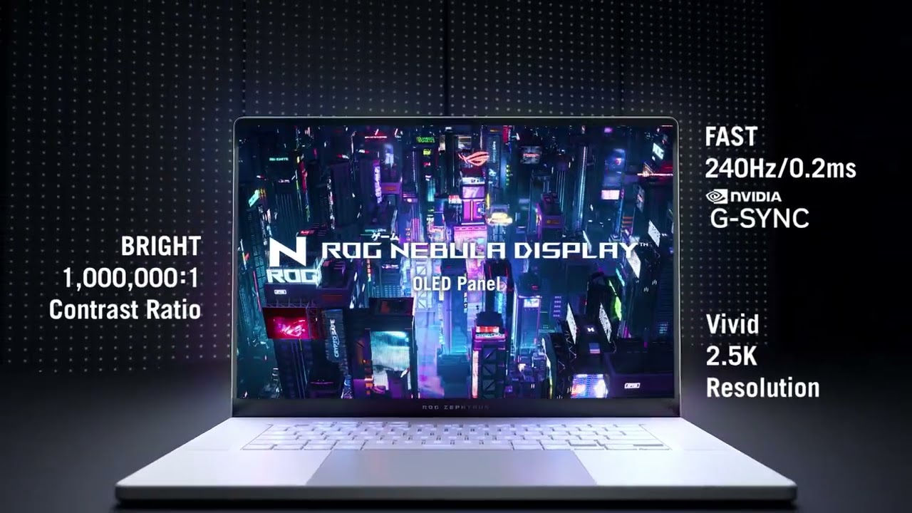 Ноутбук Asus ROG Zephyrus G16 GU605MI-QR064W Eclipse Gray (90NR0IS1-M002J0) video preview