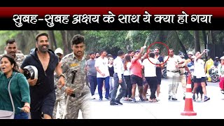 Good News: Akshay Kumar Walking and Cycling with Mumbai Police and Public at Marine Drive