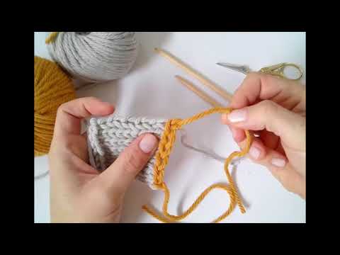 Provisional cast-on (crocheting on and unraveling)