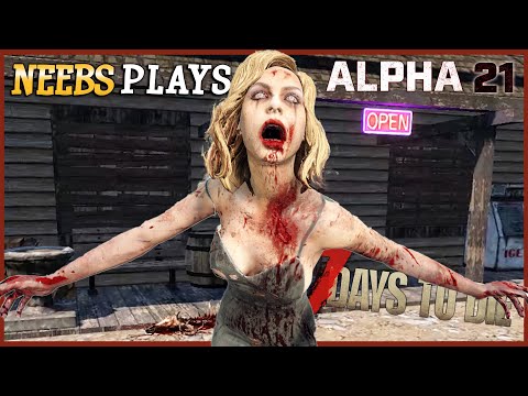 Playing Alpha 21 Solo - Day 1 to Horde Night Supercut - 7 Days to Die