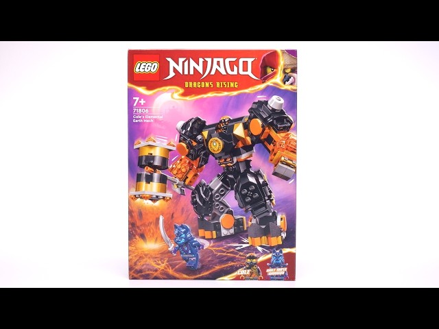 Vídeo relacionado con LEGO Ninjago Meca Elemental de la Tierra de Cole, Figura de Acción Articulada, Juguete Personalizado con 2 Minifiguras, Regalo del Universo Ninja para Niños y Niñas de 7 Años o Más 71806