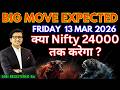 Nifty Prediction Sensex Analysis For Tomorrow FRIDAY 13 MAR 2026 Nifty 50 Bank Nifty Tomorrow