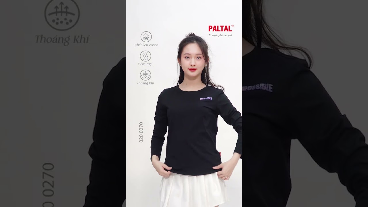 Áo thun nữ tay dài Cổ Tròn chất cotton siêu mát 020p 0270