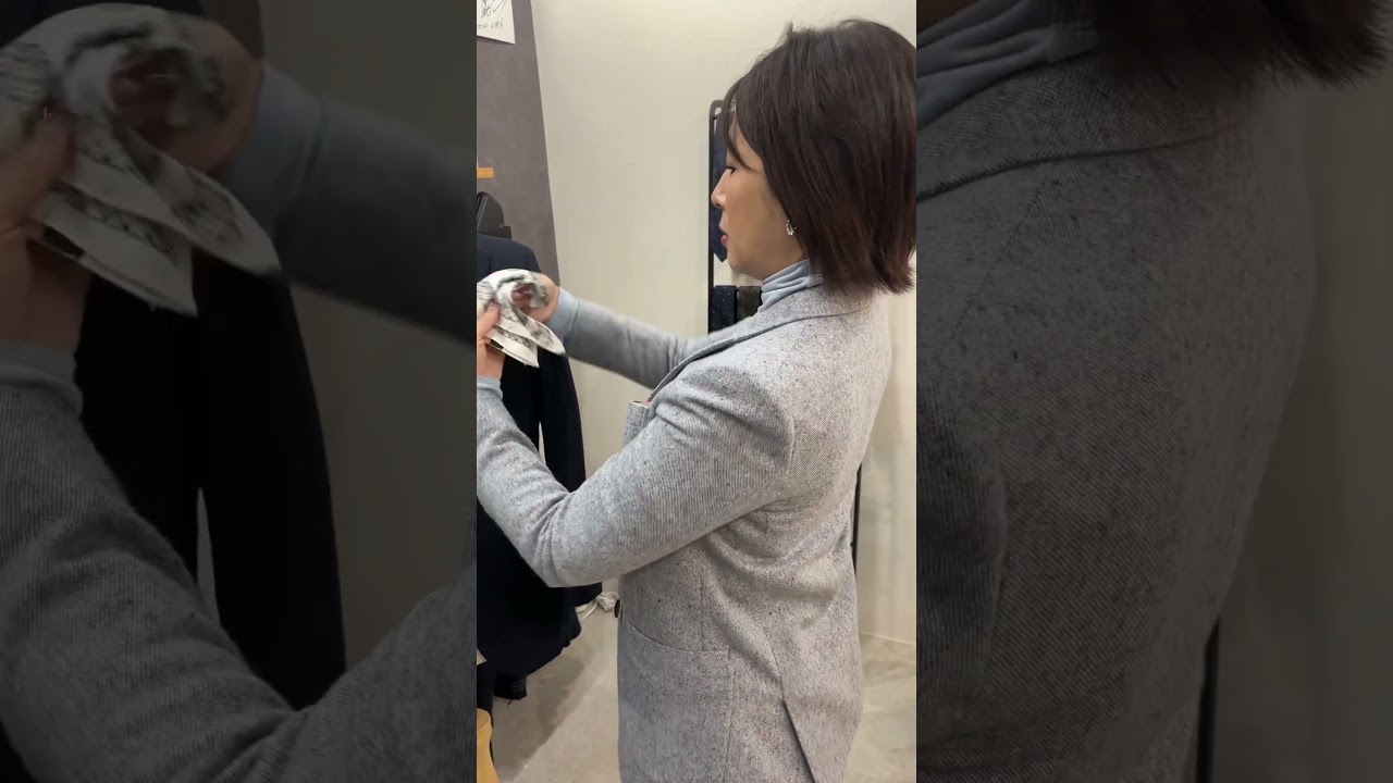 ポケットチーフ ペイズリー×ブルー×ブラウン