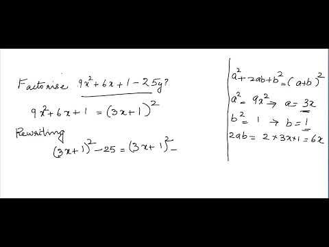 Polynomials - Factorise the  9x^2 + 6x +1-25y^2