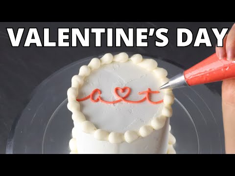 Simple Valentine’s Day Cake | Cake Decorating for Beginners