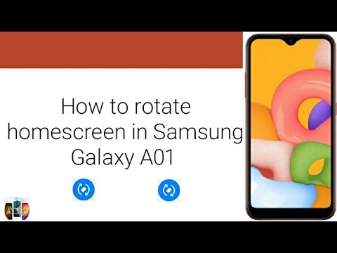 How to rotate home screen in Samsung Galaxy A01      ( without root )