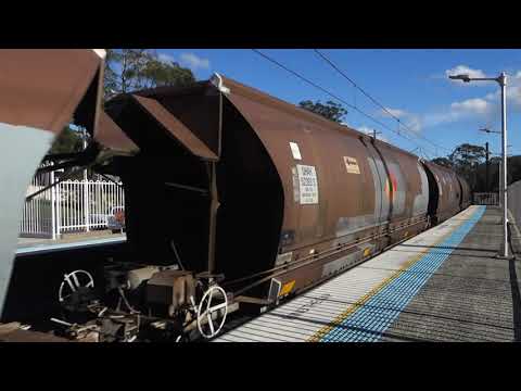 6012 leading and 6009 / 6006 trailing with Aurizon loaded coal MC58 - 14/5/22