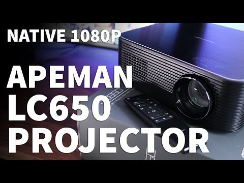 Apeman LC650 Native 1080P Video Projector - Home Theater Gaming Projector for Xbox and Playstation