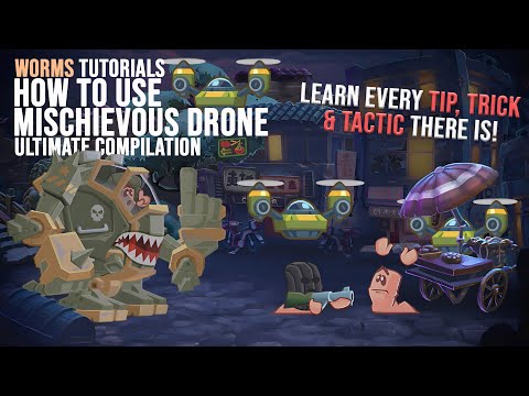 How to Use Mischievous Drone🛸(Ultimate Compilation) | Tips, Tricks & Tactics🧭| Worms WMD Tutorials🎥