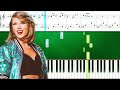 Taylor Swift - illicit affairs (Piano Tutorial With Sheets | Piano Instrumental | Piano Karaoke)