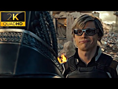 QuickSilver Vs Apocalypse Fight Scene || X-Men Apocalypse Movie Scene || No Logo Clips || HD