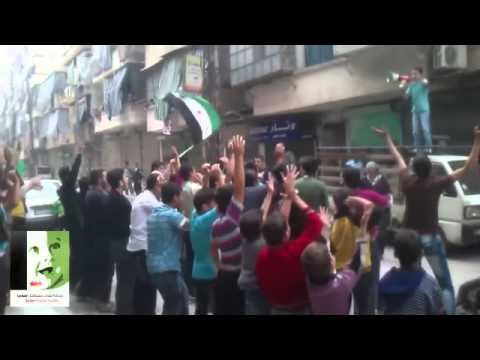 مظاهرة في حي بستان القصر في مدينة حلب