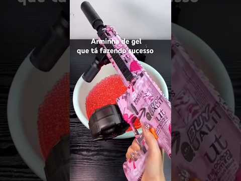 Arminha de gel que tá fazendo o maior sucesso, dispara bolinhas de gel sem fazer sujeira